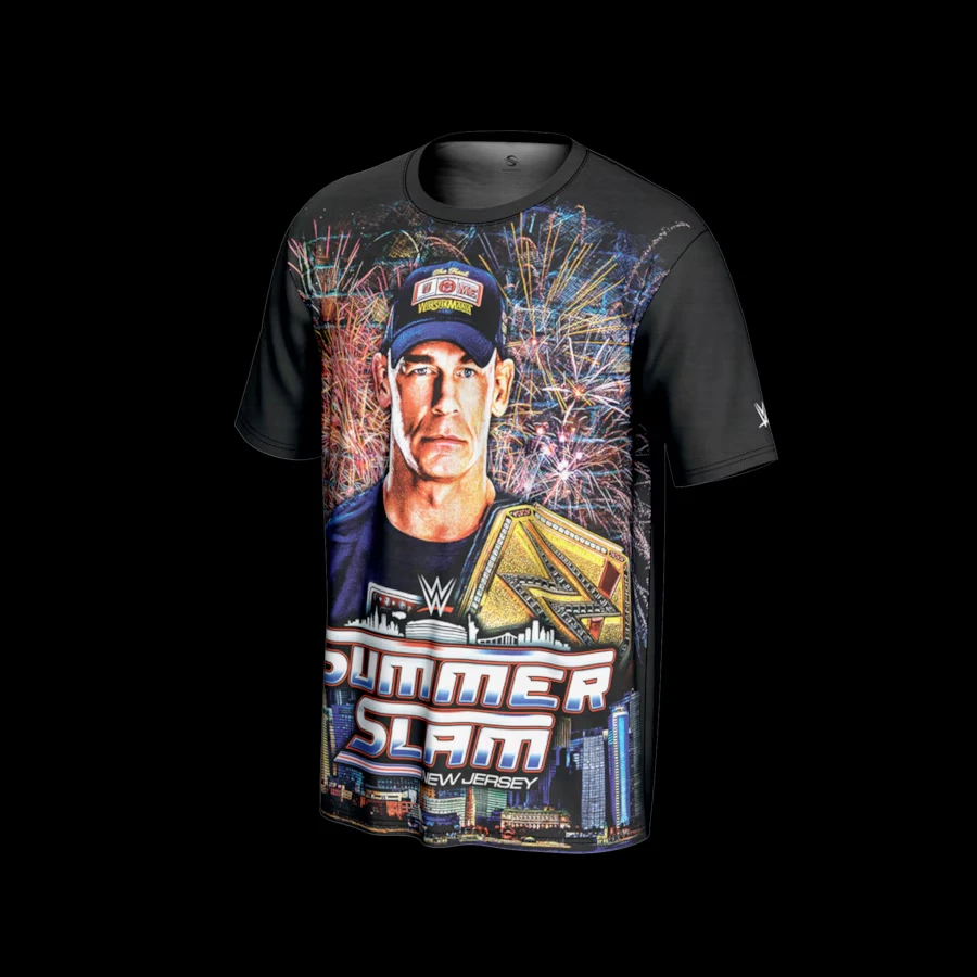 

Youth Black John Cena 2025 New T-shirt Simple Unique Fashionable Sweat Absorbing Breathable Suitable for Outdoor Activities
