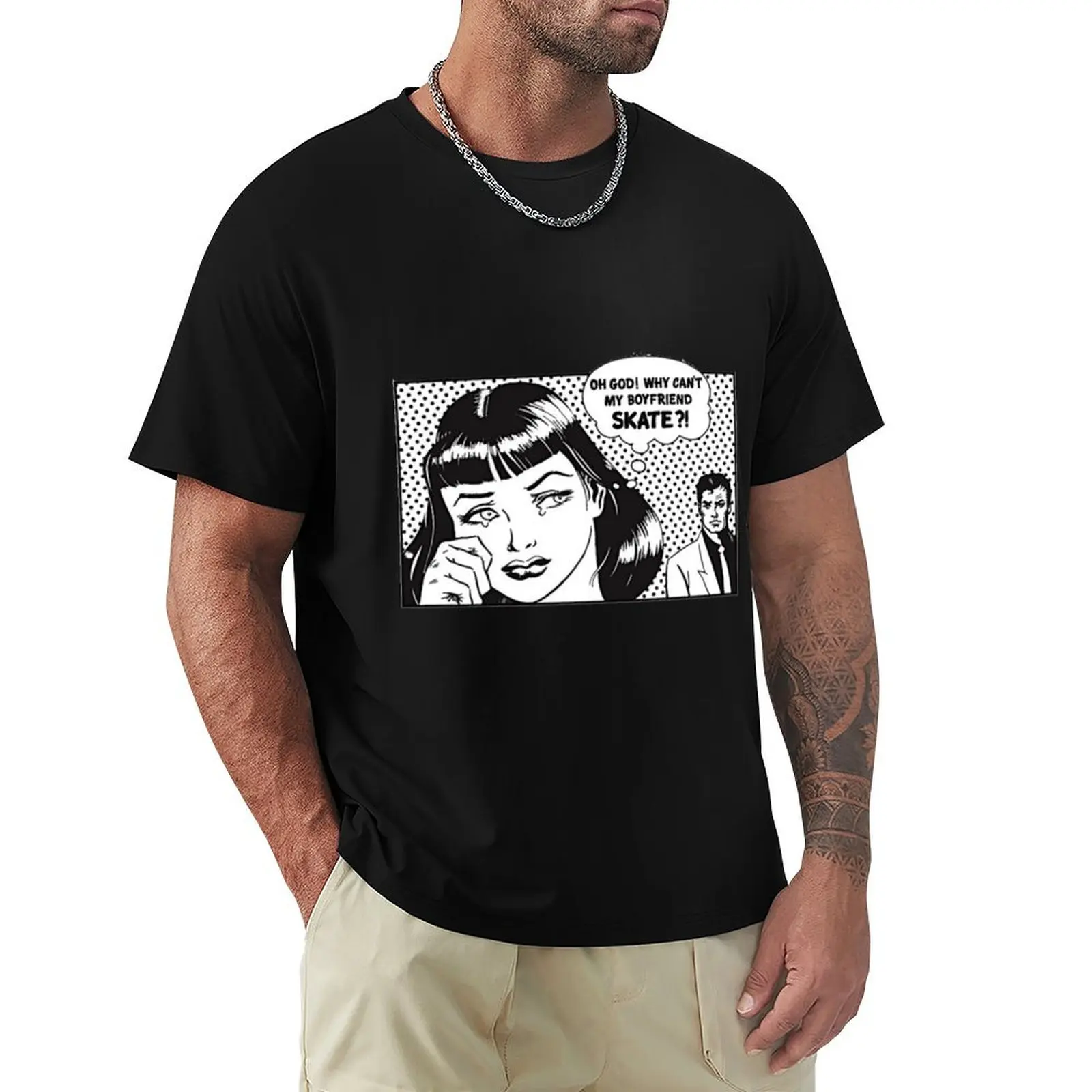 

Why Can't My Boyfriend Skate T-Shirt Work Wear Short Sleeve T-Shirt