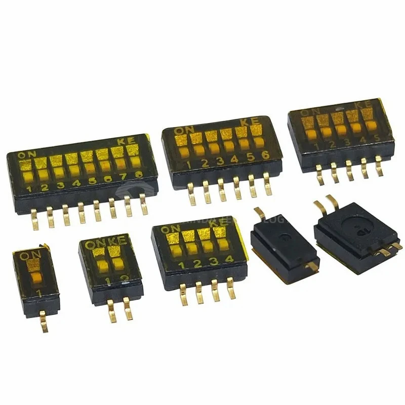 1.27mm Switch Toggle Switches Slide Type Switch 1P 2P 3P 4P 5P 6P 8P 10P Bit Black Dial Switches SMD Encoding Switch Original KE