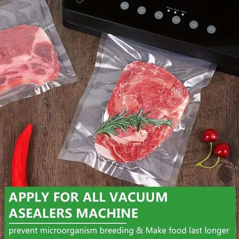 BPA-Free Vacuum Sealer Bags 2 Rolls Reusable Vacuum Storage Pouches Household Kitchen Food Preserving Vacuum Bags