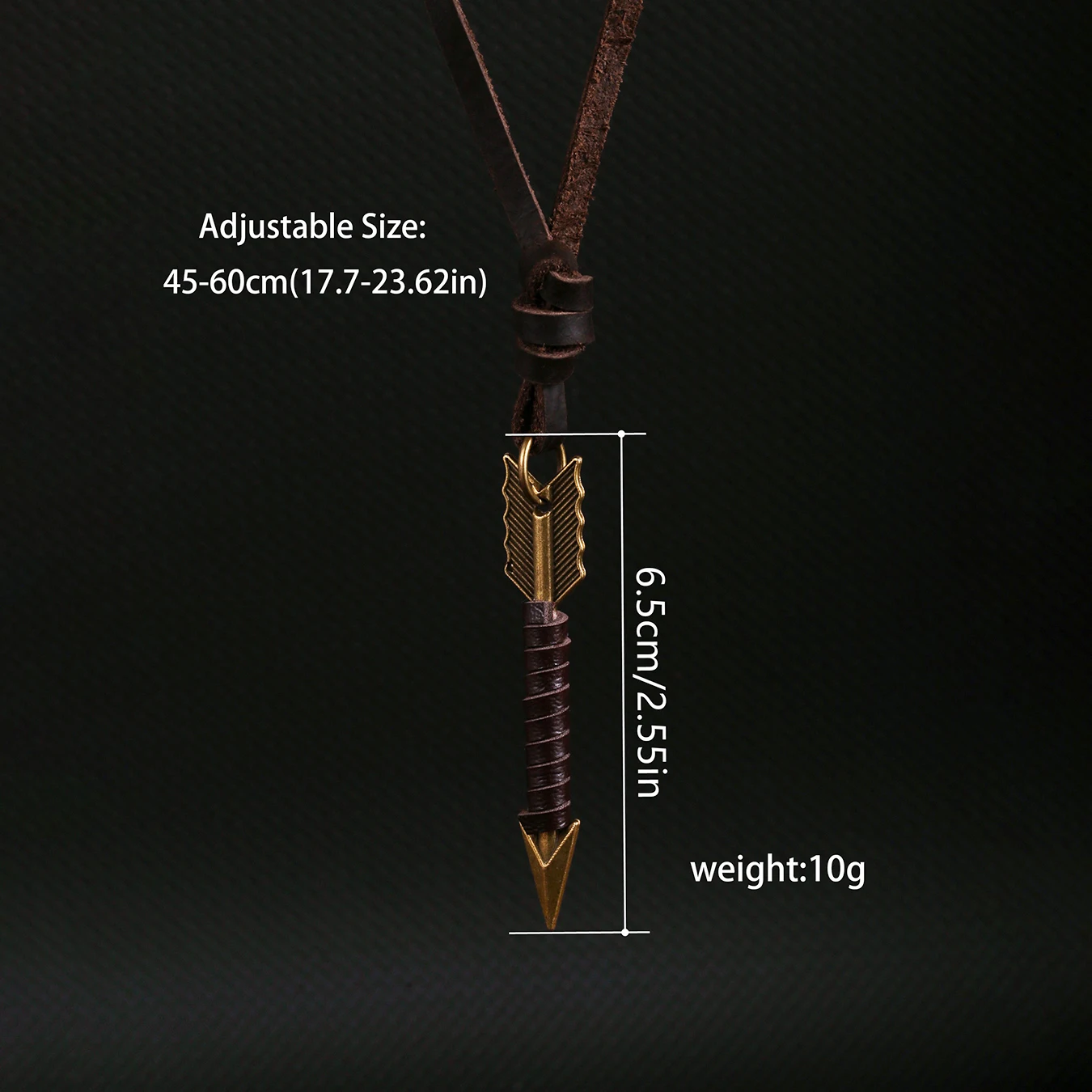 1PC Fashion Vintage Leather Rope Leaf Triangle Arrow Necklace for Women Wolf Teeth Necklace Man Punk Jewelry