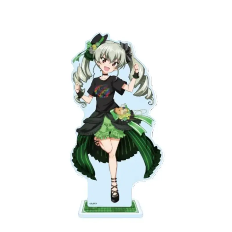 Girls Und Panzer Das Finale Girls Band Theme Anchovy Acrylic Figure Stand Model Plate Keychains Desk Decorations