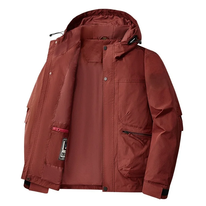 

Jacket Man Casual Coats Mens Workwear Cargo Climbing Steampunk High-End Coldelement Spring Blue Elegant Gym Satin Quality Boy Bf
