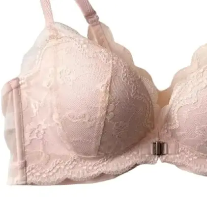 KUCLUT  Lace Front-buttoned Women's Small-breasted Lingerie with Large Breasts That Gather and Create A Sexy Back Style Bra