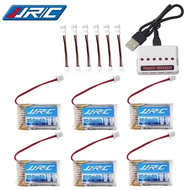 Original JJRC H20 Battery 3.7V 150mAh For JJRC H20 Syma S8 M67 U839 RC Quadcopter Parts 3.7V Lipo Battery Charger Set(6 IN 1)