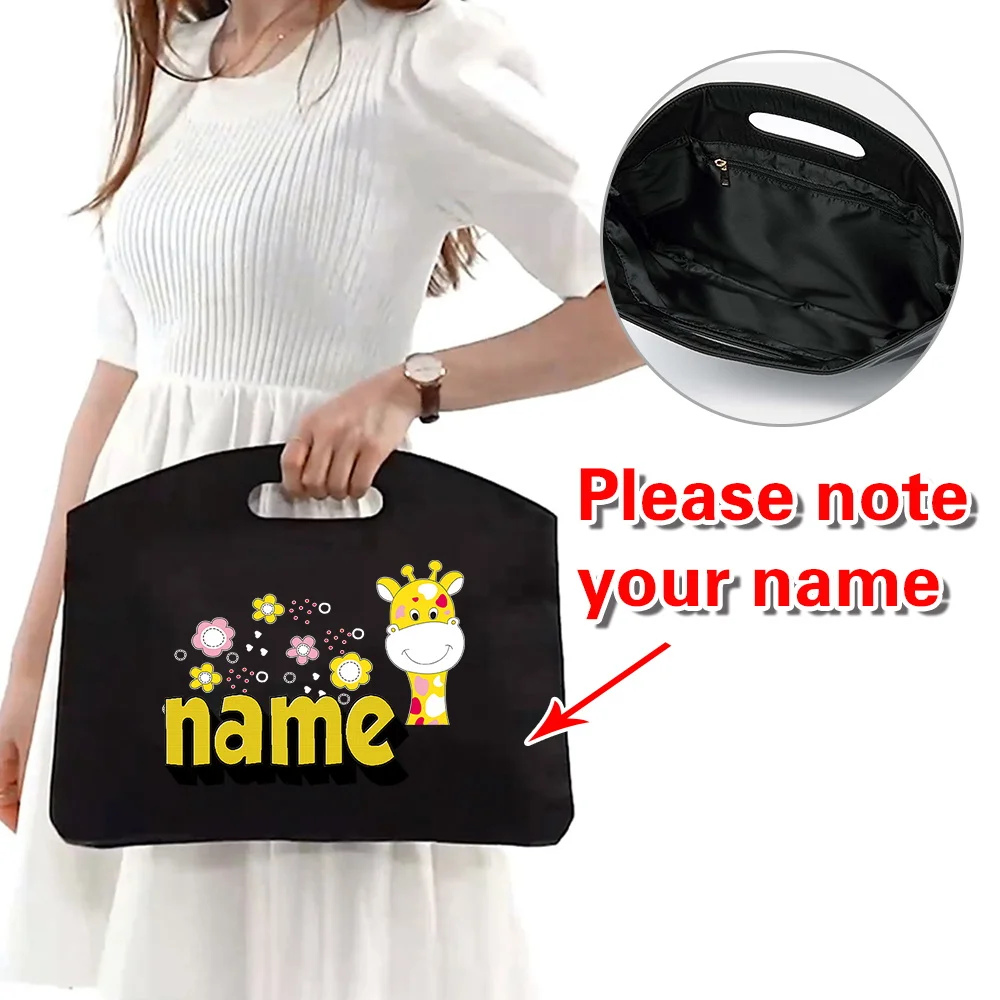 Personalized Customized Name Briefcase Office Conference Document Storage Commuting Bag Work Commuting Unisex Business Handbag