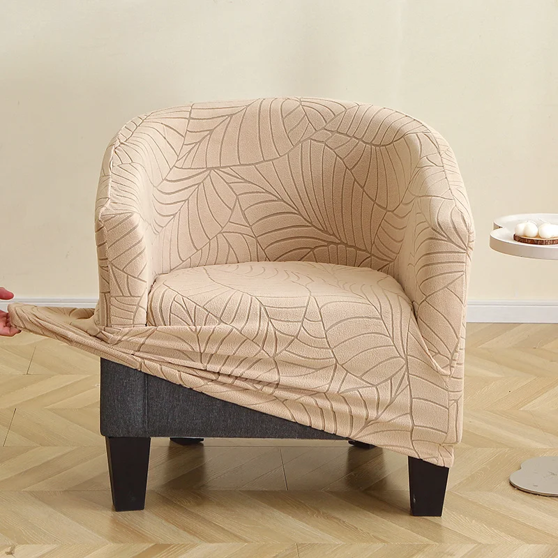 Jacquard-Sesselbezug, elastisch, für Einzelsessel, Sofabezüge, für Zuhause, Entspannung, Clubstuhl, Schonbezüge, einfarbig, für Hotel, Bar, Theke