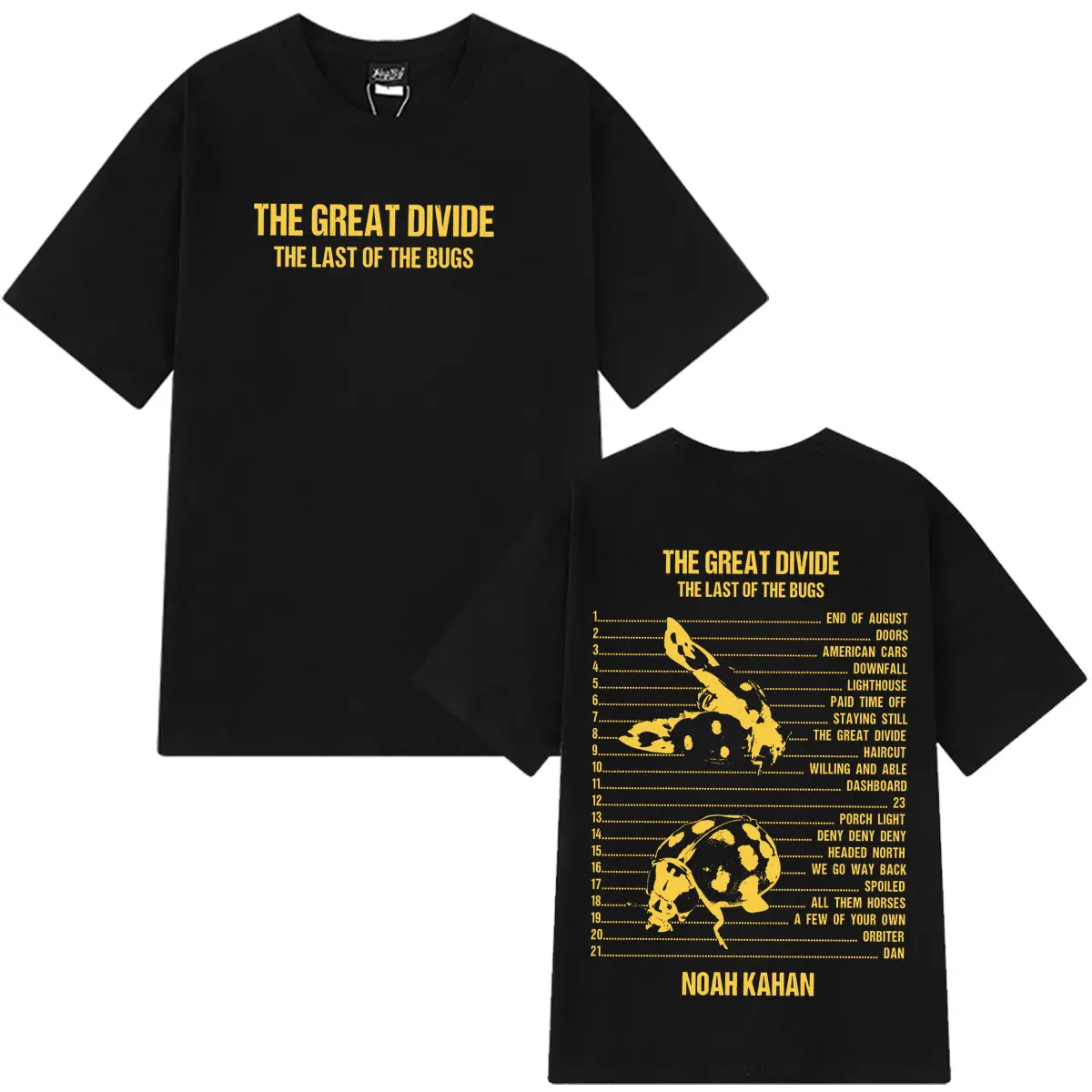 Noah Kahan The Great Divide Tour 2026 Graphic T-shirt Men Women Fashion T-shirt Short-sleeved Casual Cotton Oversized T-shirts
