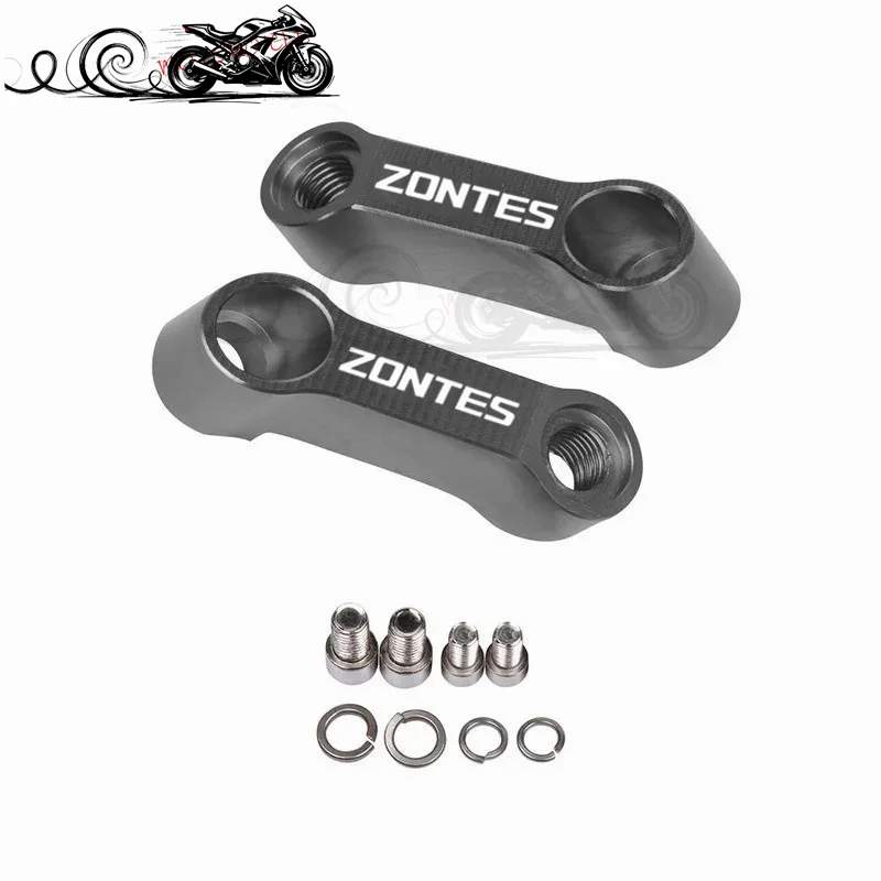 Ajuste para Zontes 310R 310X 310V 310 t2 G1 125 U1 U 155 ZT 125 T310 350E 350 accesorios de soporte de extensión elevadora de espejos de motocicleta
