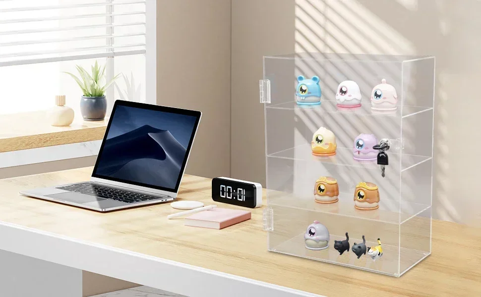 Abschließbare Vitrine mit 95 % hoher Transparenz und stoßfestem Acryl für den Einzel- oder Heimgebrauch