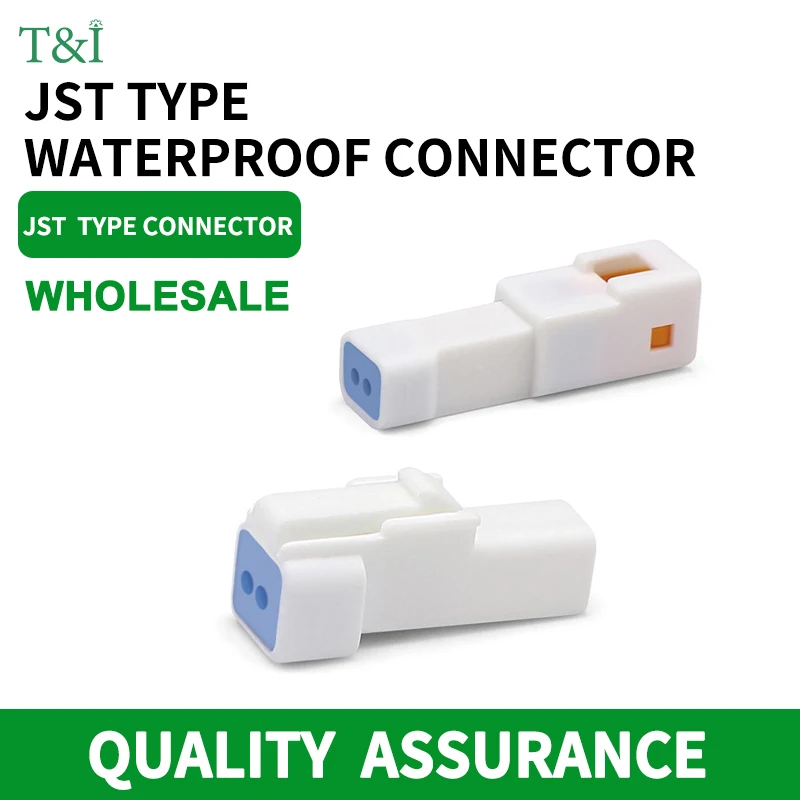 5/10/100 Sets Automotive Connectors JST02R-JWPF-VSLE 2/3/4/6/8 Pin Waterproof Connectors Male and Female Butt Plugs
