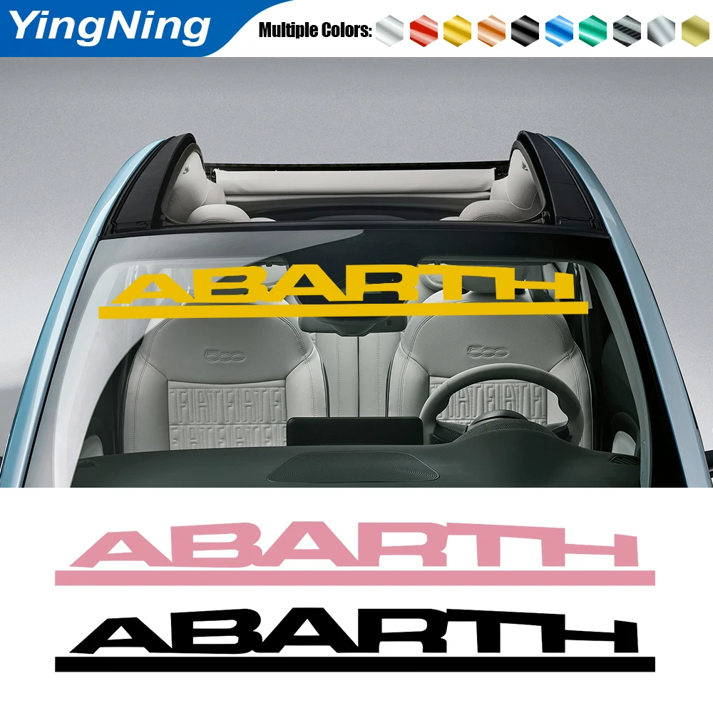 

Italian Abarth Reflective Car Front Windshield Windscreen Window Sticker For 500 595 124 Spider Panda Punto Evo Pulse Decals