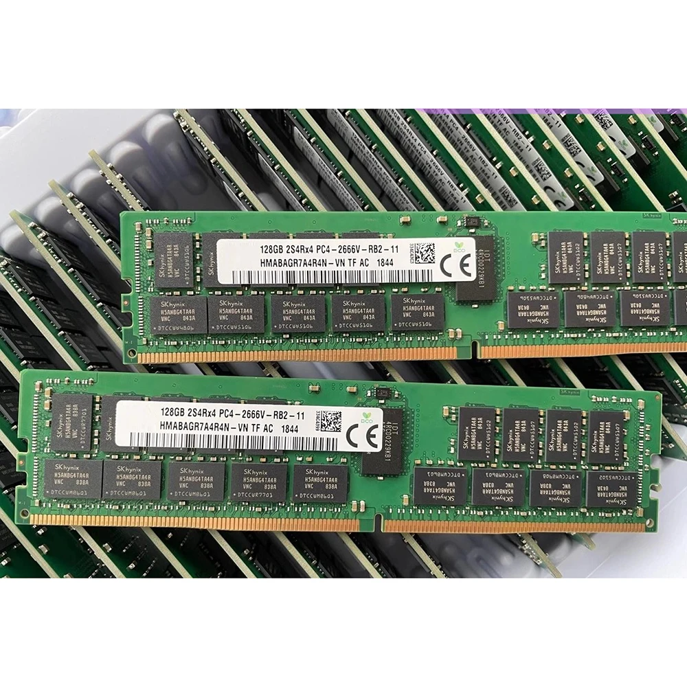 1 Pcs 128GB 128G 2S4RX4 PC4-2666V REG RAM For SK Hynix Memory DDR4 2666 HMABAGR7A4R4N-VN