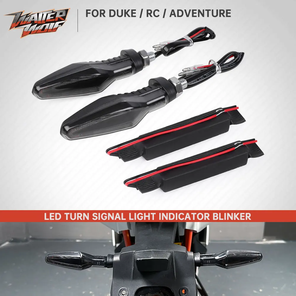 

For Duke 390 Adventure 250 RC 125 200 250 390 2014-2025 Motorcycle Front Rear Indicator Turn Signal Flasher Blinker Light Smoke