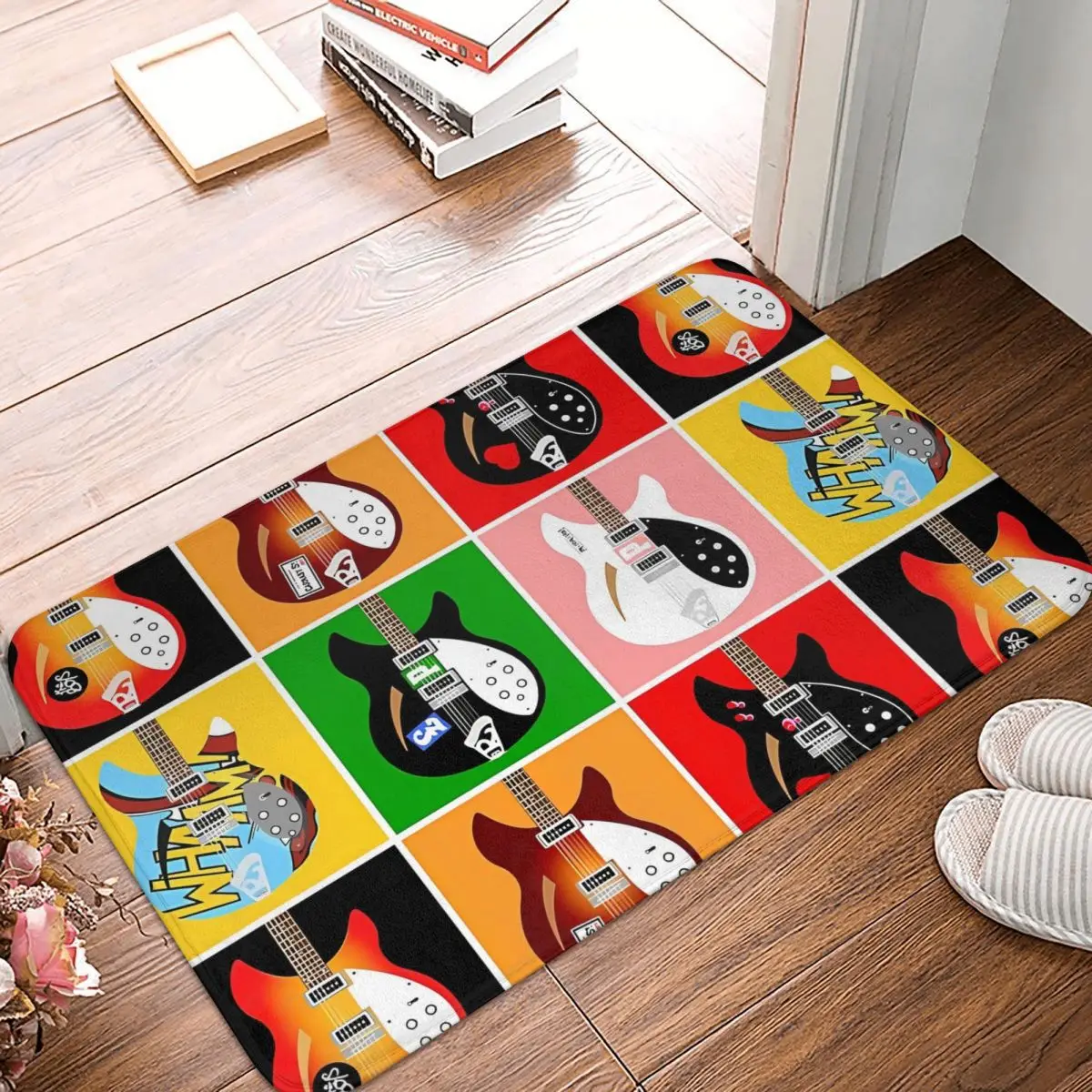 Paul Weller's Jam Rickenbacker Guitars Guitar Non-slip Doormat Carpet Living Room Bedroom Mat Prayer Flannel Modern