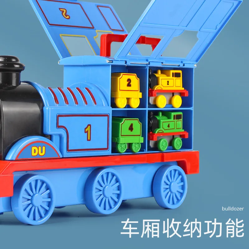 Rail train suit combination train track Orbital Set Big Size Train Storage Box Die casting alloy model Children toy Gift