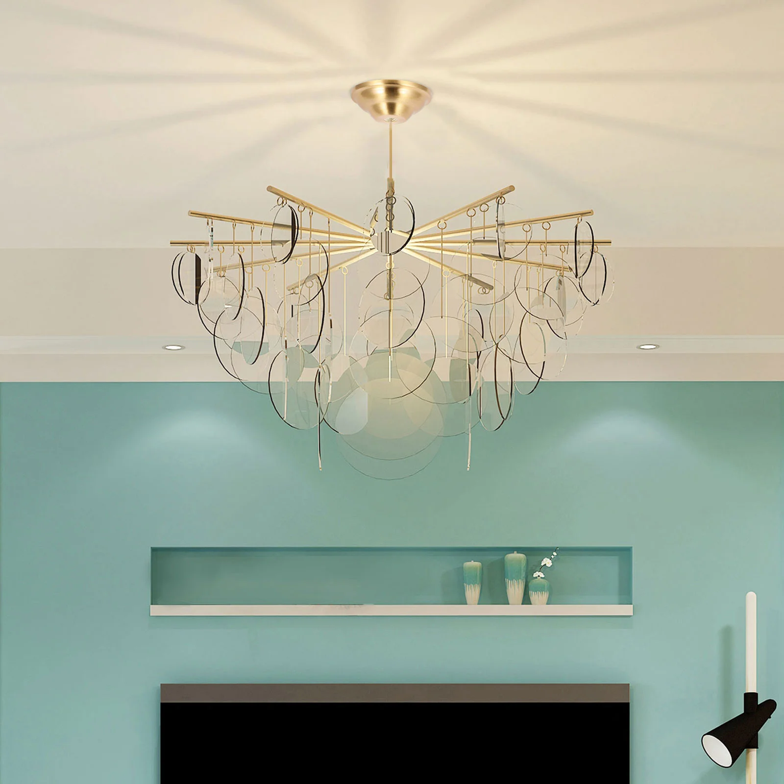 Rounded Brass Lamp Finial Holder Metal Lamp Bases Wall Ceiling Light Cups Retro Socket Cup Lampshade Finial Brass Lamp