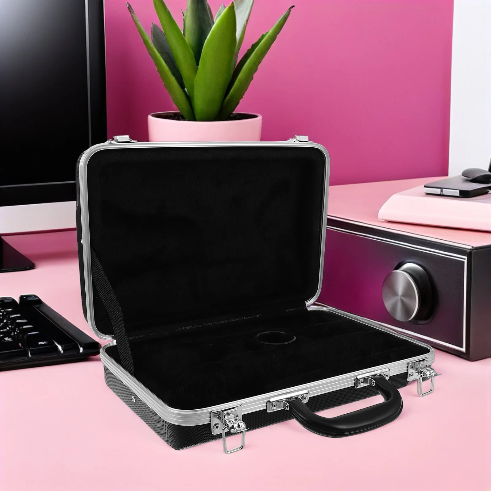 حقيبة تخزين الكلارينيت الاحترافية، غلاف ABS متين مقاوم للماء وخفيف الوزن، منظم محمول للاستخدام في الهواء الطلق للموسيقي