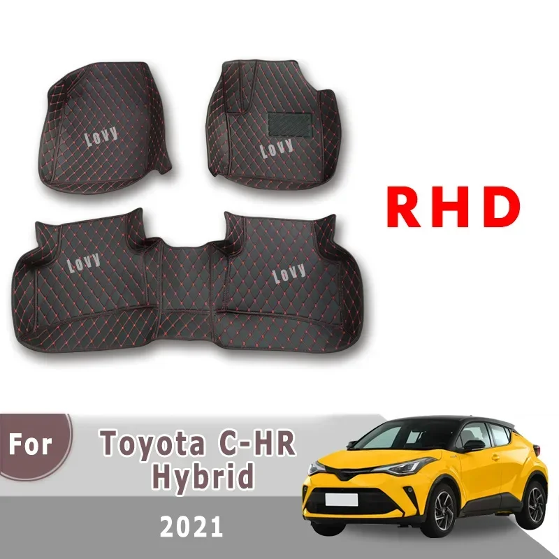 RHD Carpets For Toyota C-HR CHR Hybrid 2024 2023 2022 2021 2020 2019 2018 2017 2016 Car Floor Mats Auto Accessories Automobiles