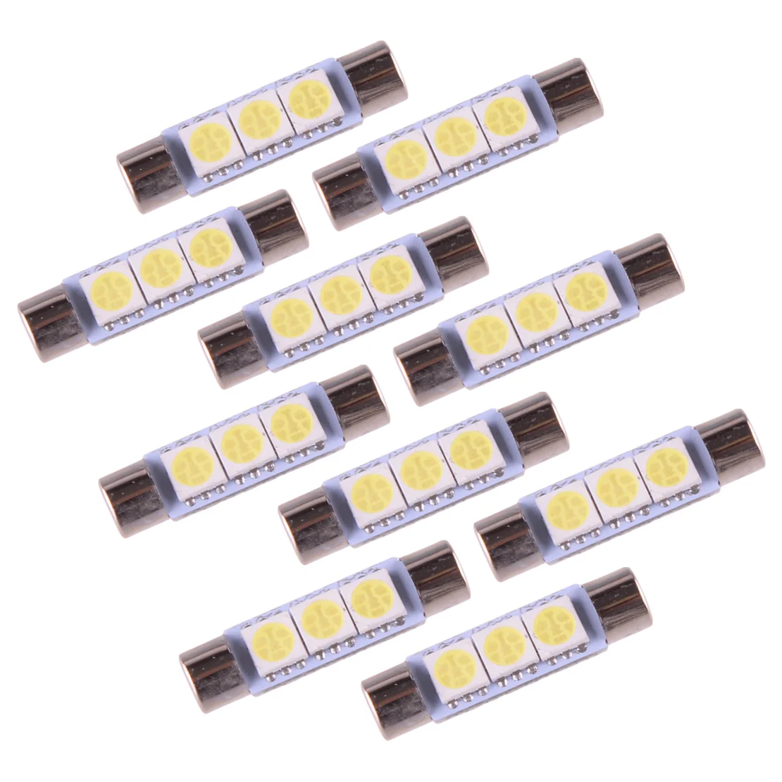 20pcs 31mm White 5050 3SMD 6641 6614F LED Bulb For Car Sun Visor Light Vanity Mirror Fuse Lamp 12V