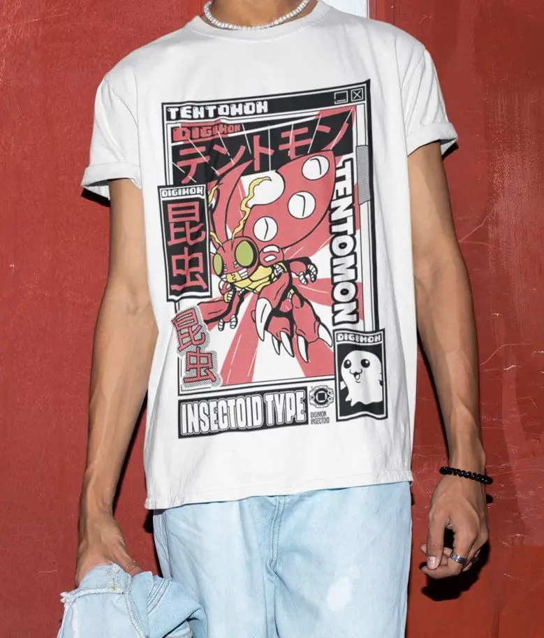 Tentomon T-Shirt, Digimon Abenteuer T-Shirt Guilmon Omnimon Anime Geschenk Shirt