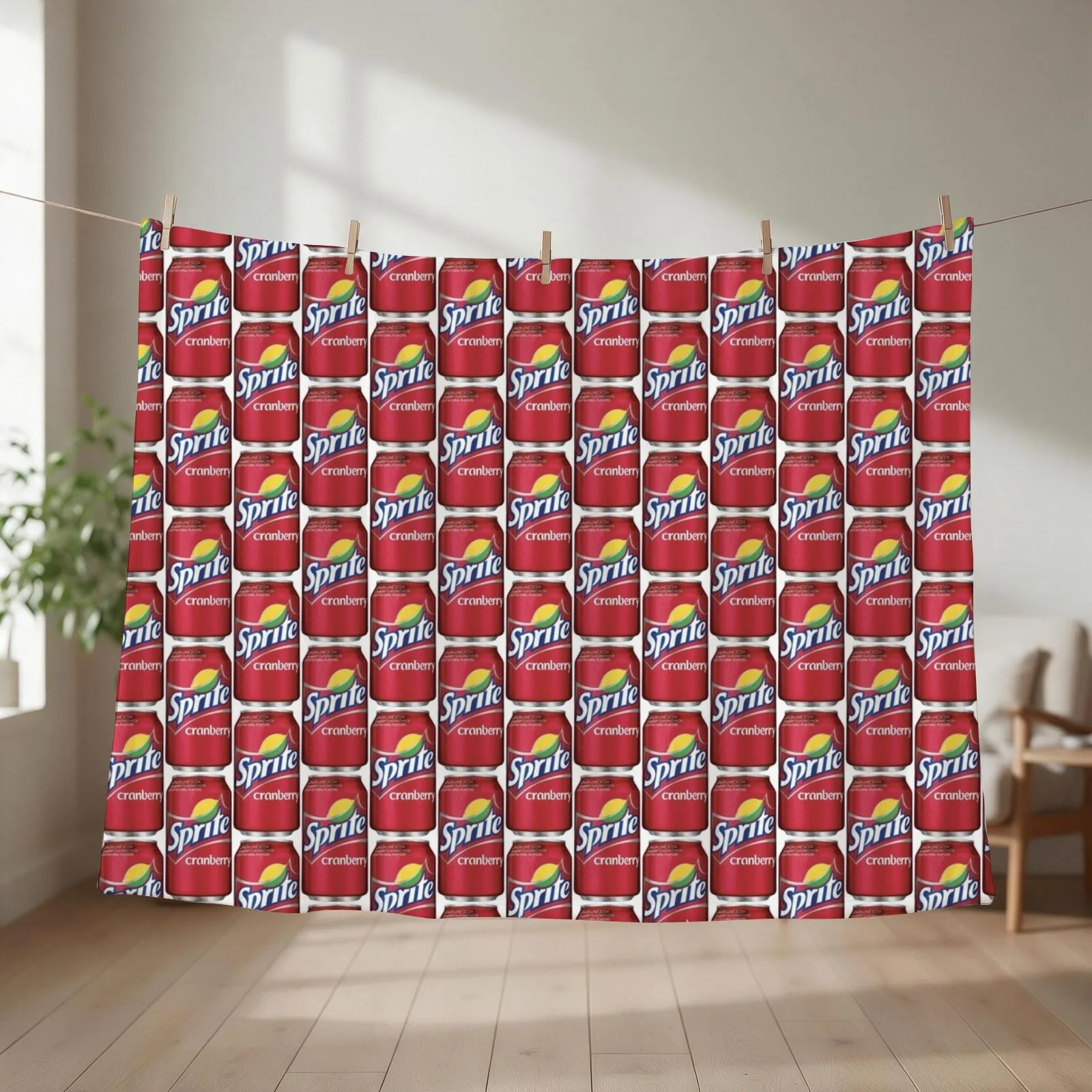 Sprite Cranberry Throw Blanket couch cozy soft plush fuzzy picnic outdoor blanket
