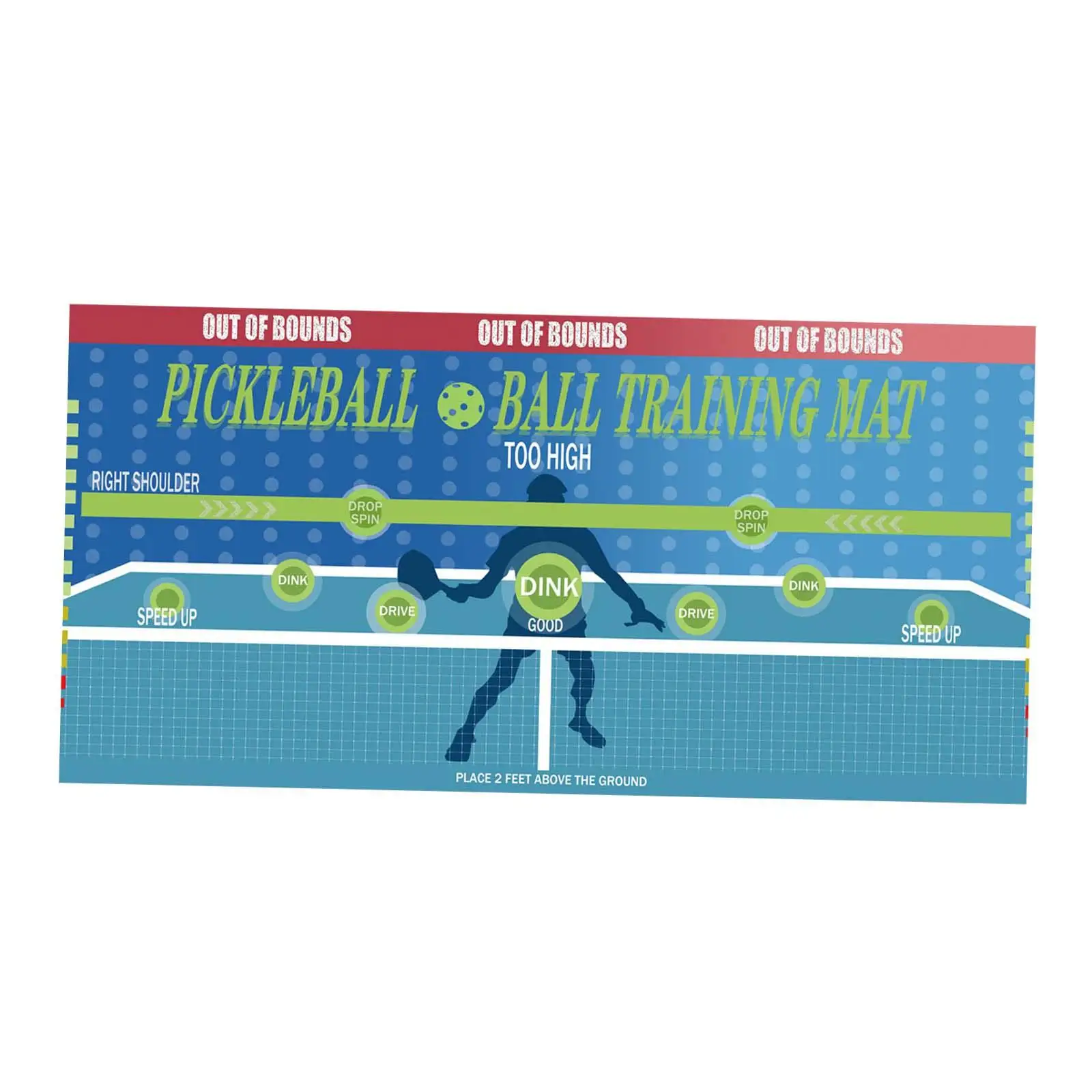 Almofada de prancha de pickleball para parede, rebounder de prática de pickleball para homens e mulheres, almofada de dink oficial para academia de exercícios internos e externos