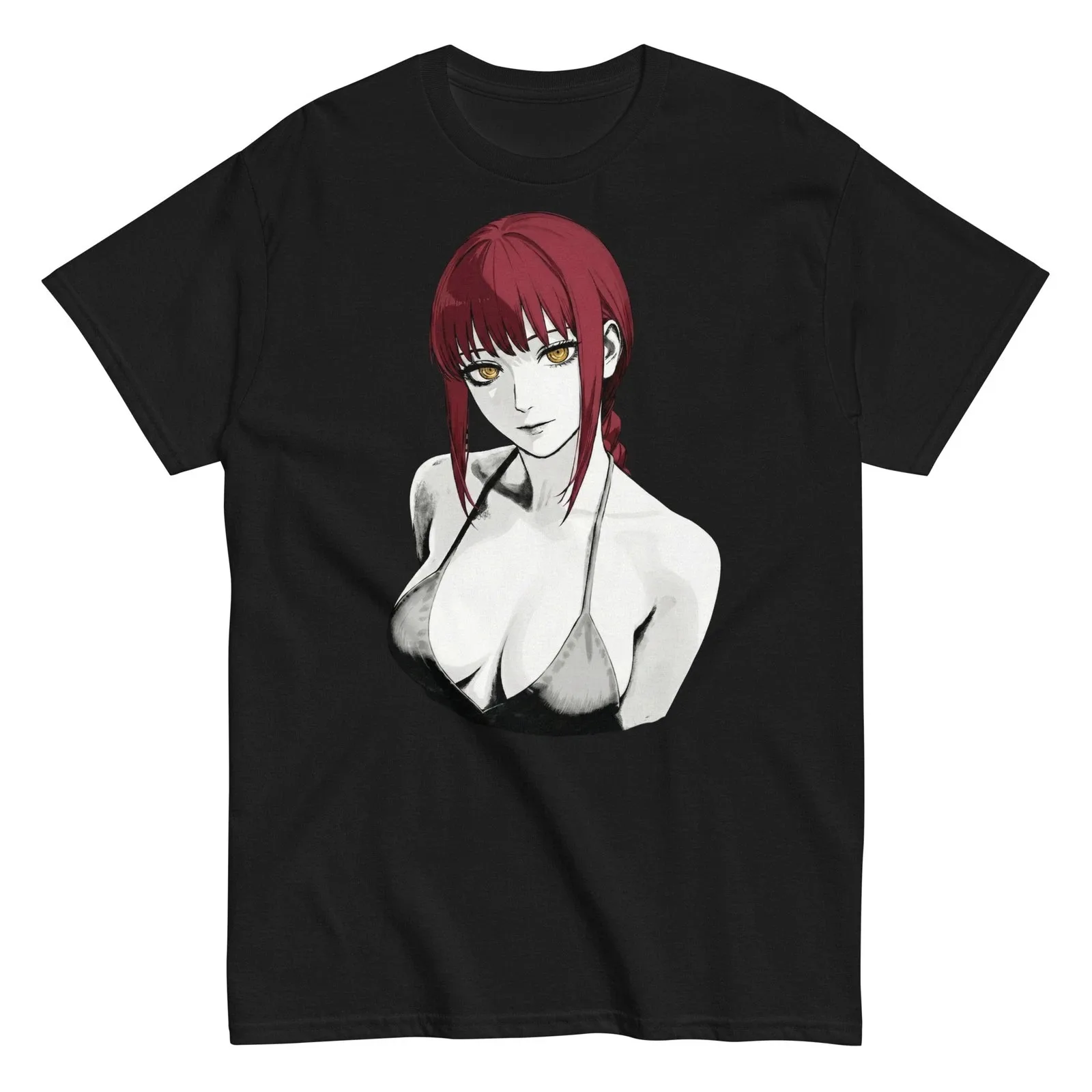 Makima Chainsaw Man Anime Control Devil Gray Dress Graphic T-Shirt Cotton Men Women Streetwear Tee