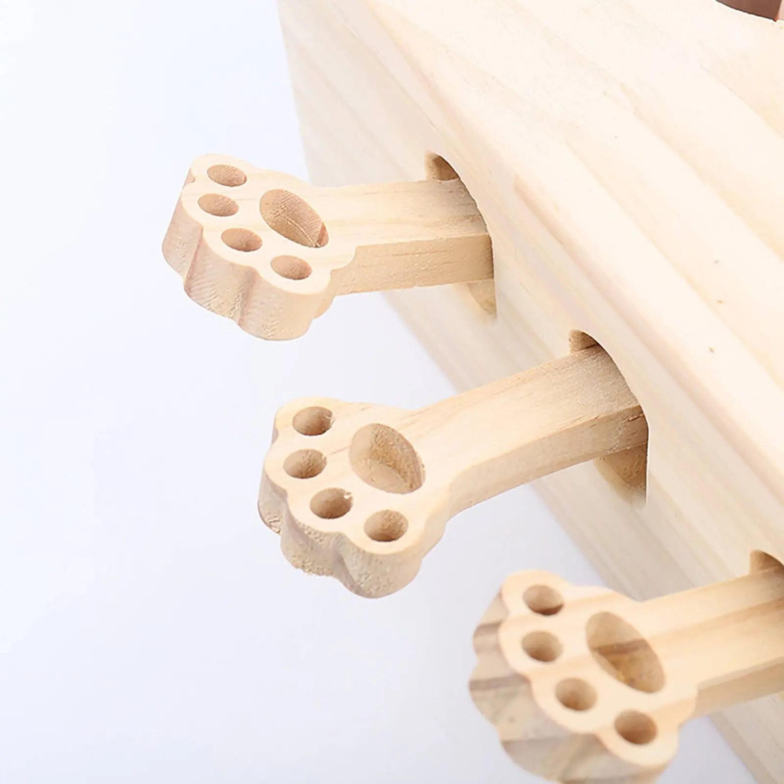 Interactive Wooden Feline Toy Long-Lasting Whack a Rodent Feline Toy Eco-Friendly Wooden Safe and Non for Cats, Indoor