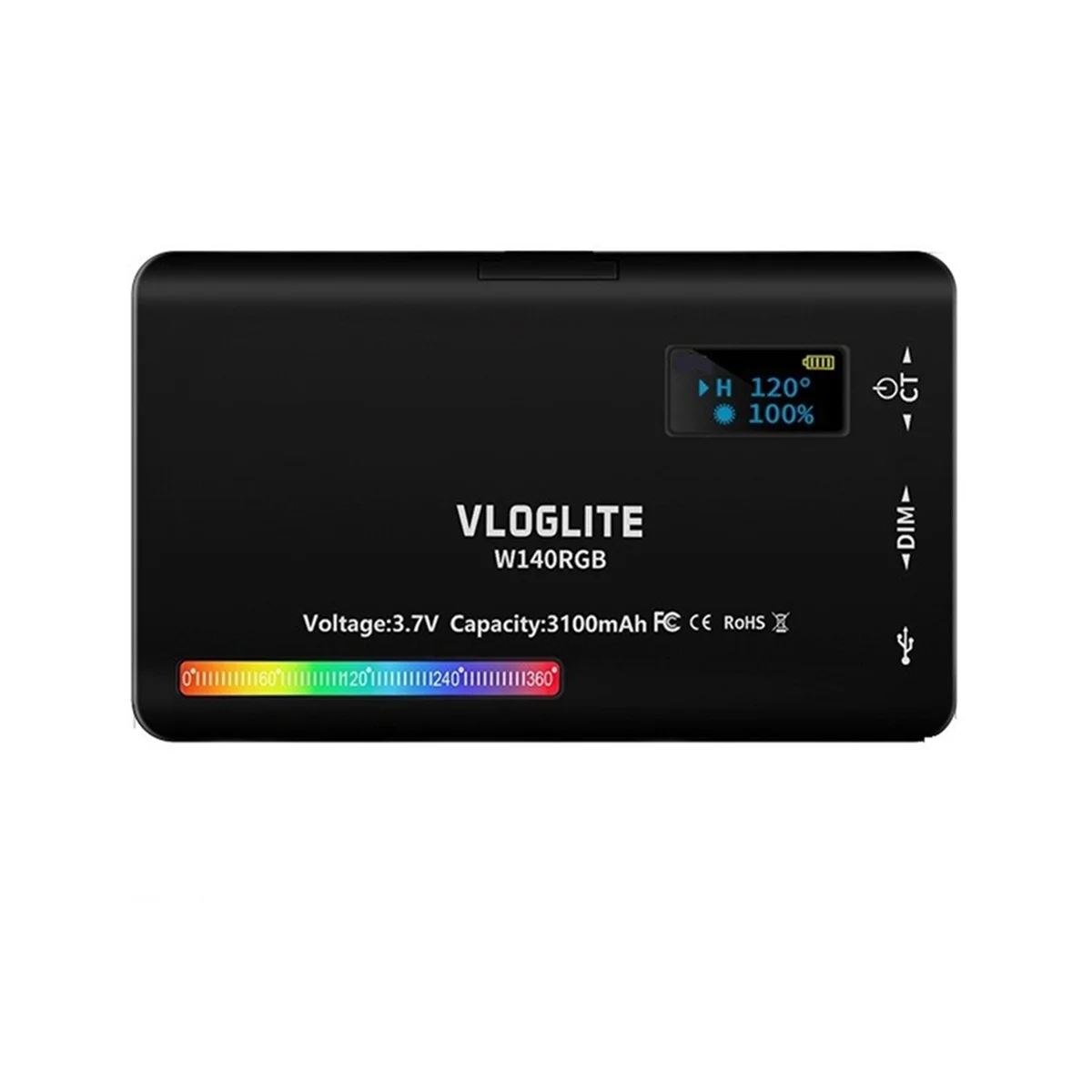 VLOGLITE RGB Video Light Mobile Phone Live Beauty Lighting Square Pocket Light Photography Full-Color LED Atmosphere Fill Light