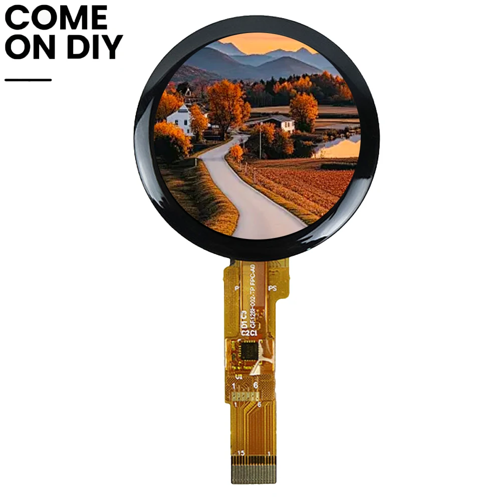 1.28 Inch TFT LCD Display Module Round Screen 240*240 Full Viewing Angle IPS with Capacitive Touch GC9AO1 Driver Chip 3.3V
