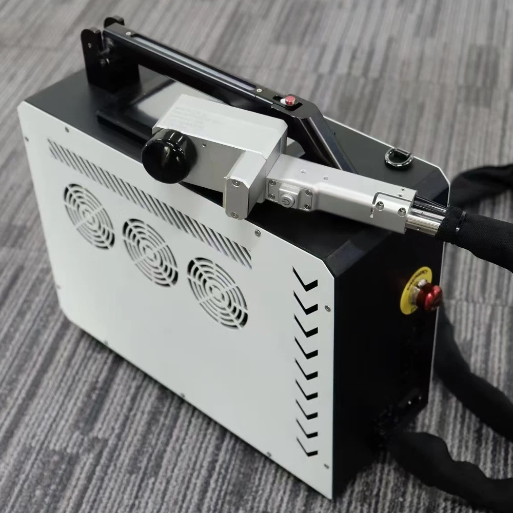 

50-ваттный импульсный волоконный лазерный очиститель для металла, дерева и камня — портативный, новый, экологичный (RAYCUS, MAX, JPT, IPG)