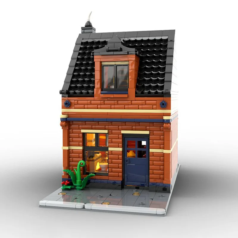 1012 個 MOC 労働者の家モジュラーモデルビルディングブロック組み立てる DIY クリスマスギフトクリエイティブおもちゃレンガ子供の誕生日