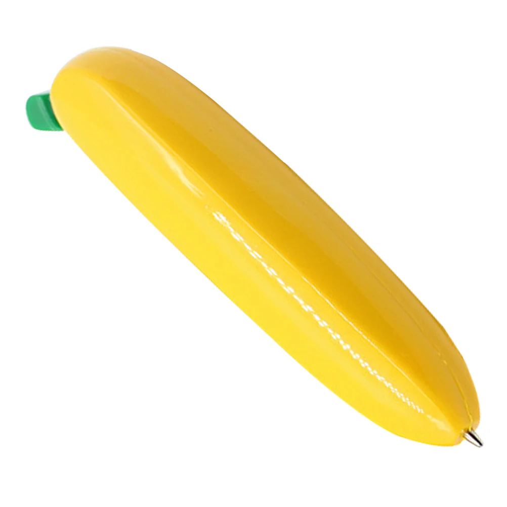 

Banana Ballpoint Pen Realistic Shape Black Ink Smooth Writing Office School Drawing Ergonomic Pocket Refill Plastic