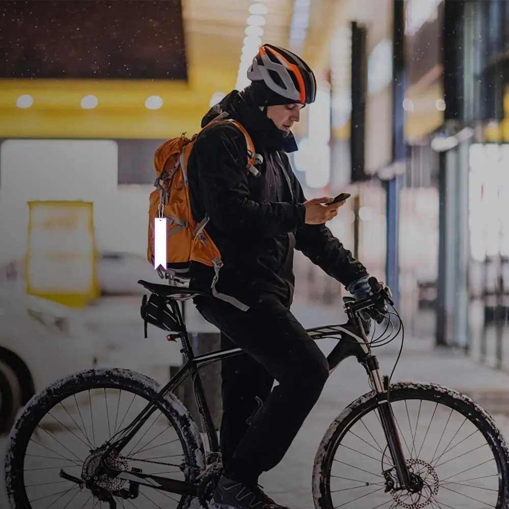 10Pcs Double-Sided Backpack Reflector PVC Safety Child Reflective Pendants High Brightness High Visibility Children's Reflector