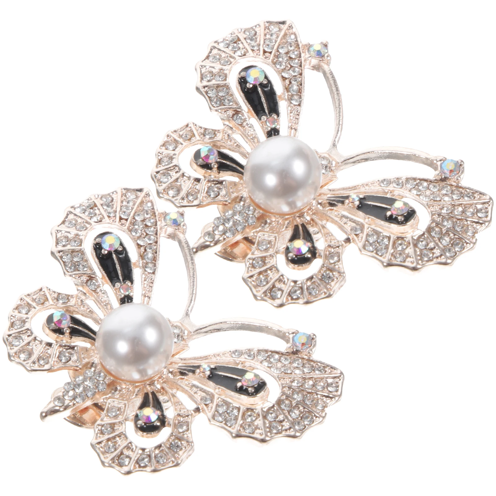 

2pcs Butterfly Shoe Clips For Women Wedding Bridal Pumps Decorative Rhinestone Charms Sparkle Buckles Shoe Jewelry Accessories