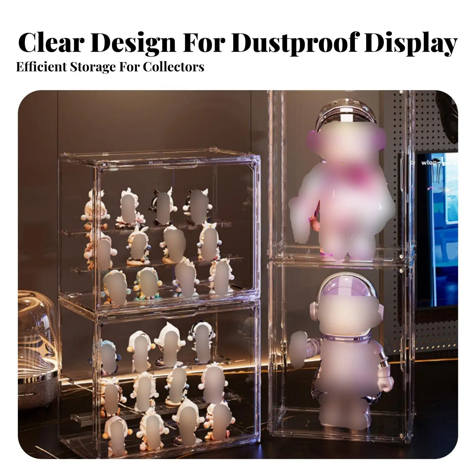 Surprise Box Storage Case Allergen-Shielded Proof Clear Figurine Display Box