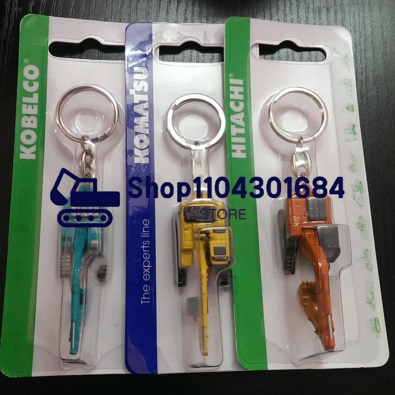 Excavator Model KOMATSU KOBELCO Hitachi Keychain Alloy Men's Small Gift High Quality