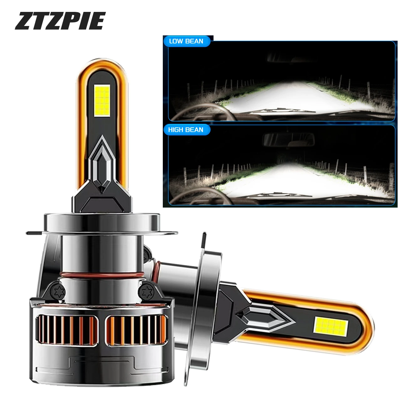 

U2 PLUS 2800W 2 Tube 6500K Car Light H7 H4 Canbus Led Headlight HB3 HB4 9005 9006 H1 H11 Bulb CSP 9865 High Power Lamp 2pcs
