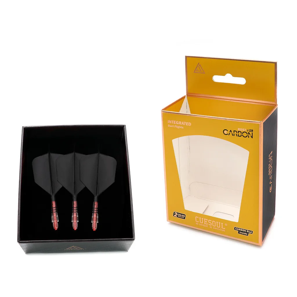 

CUESOUL ROST T19 Carbon Integrated Dart Shaft and Flight Big Wing Shape,Set of 3