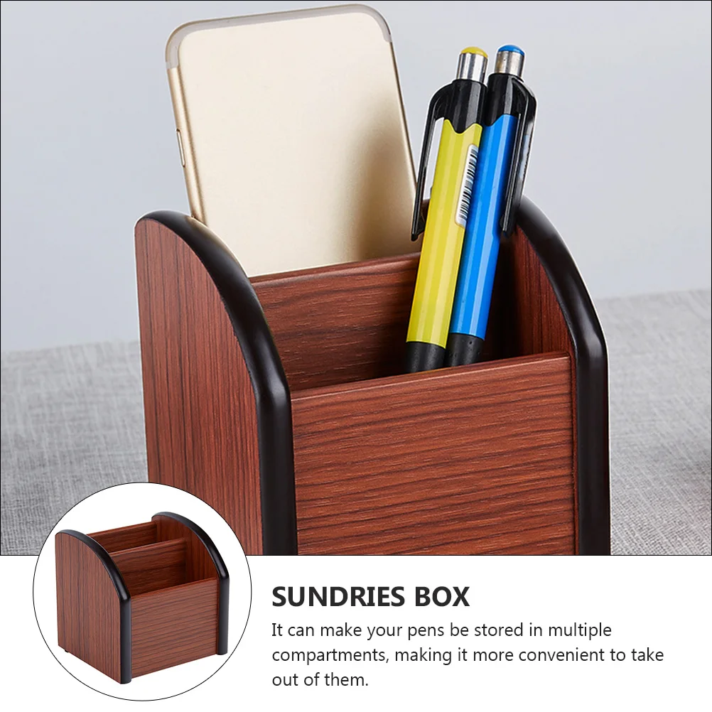 

Wooden Pen Box Multi Compartment Desktop Organizer Storage Container For Pens Household Items Classification Holder Practical