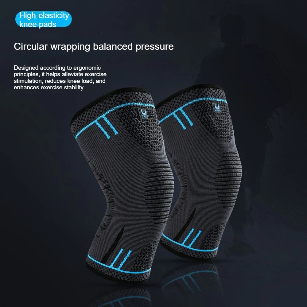 Joelheiras finas respiráveis masculinas com suporte absorvente de choque: para futebol, basquete, caminhadas e fitness