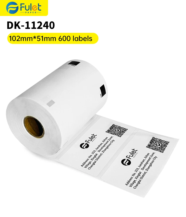Compatible Brother DK-11240 Barcode Labels 102mm x 51mm 600 labels per roll black on white (Without label holder / cartridge)