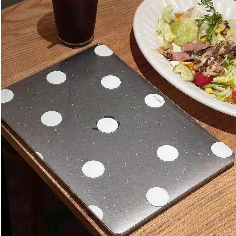 

Korean Ins Polka Dots Sparkling Laptop Cover For Macbook Air 13 15inch NEO A3404 M5 M4 A3113 A3241 A2337 Pro 14 16 M3 M1 Cover