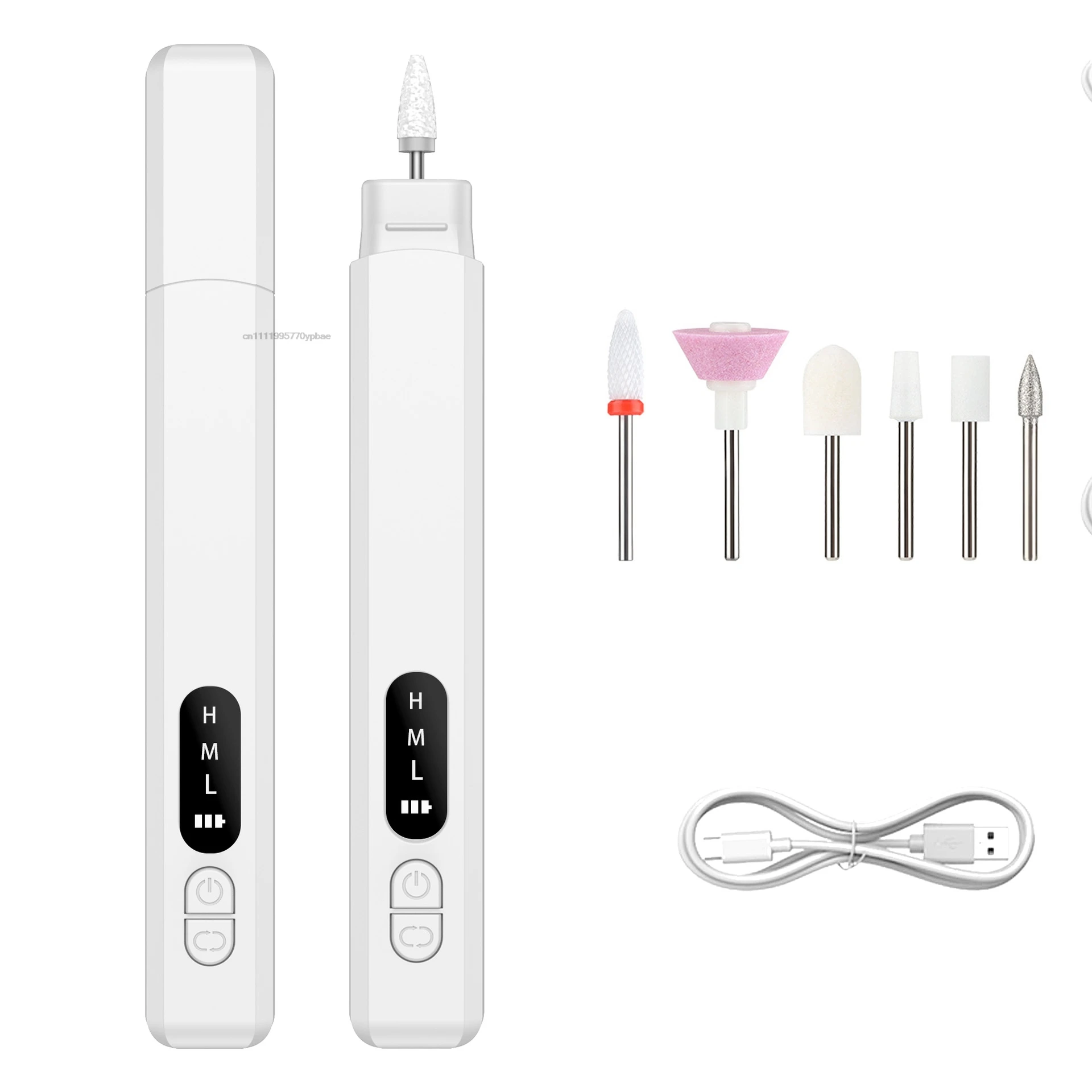

Electric Nail Drill 25000 RPM Cordless Portable Manicure Drill With 6 Bits Rechargeable Nail File Machine For Home Use