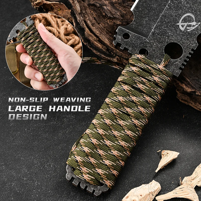 Outdoor multi-functional sharp knives camping mountaineering defense tactical equipment high hardness straight knife