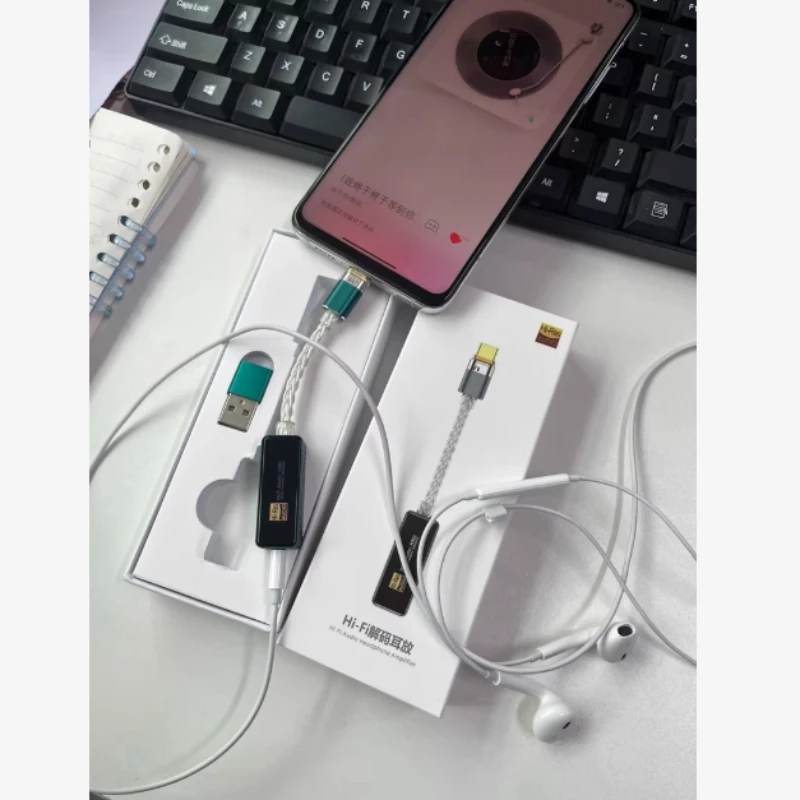 HiFi مضخم ضوت سماعات الأذن الرائد CS43198 فك ذيل صغير 3.5 مللي متر مخصص + CT7601