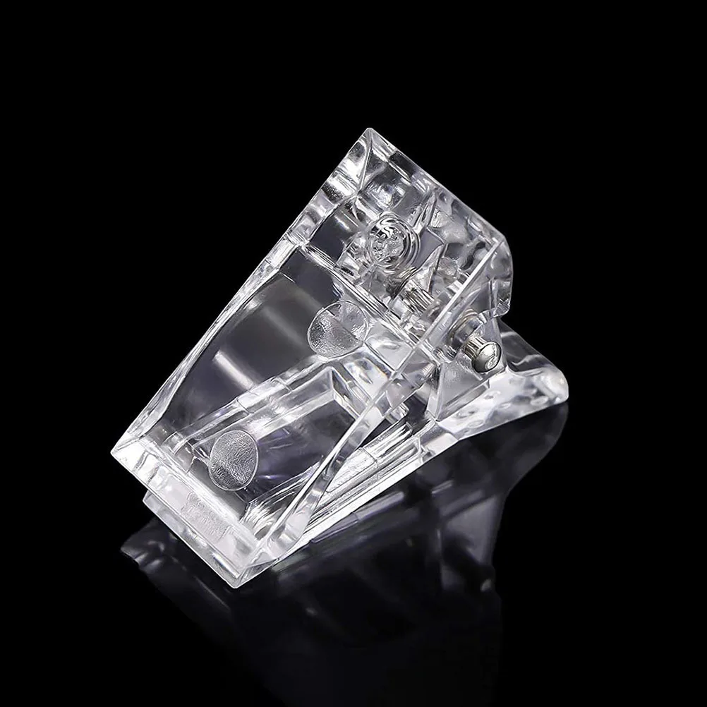 Pinces de fixation en cristal pour ongles, outil d'art des ongles, pinces de fixation de manucure réutilisables, accessoires professionnels de beauté des ongles confortables, 20 pièces