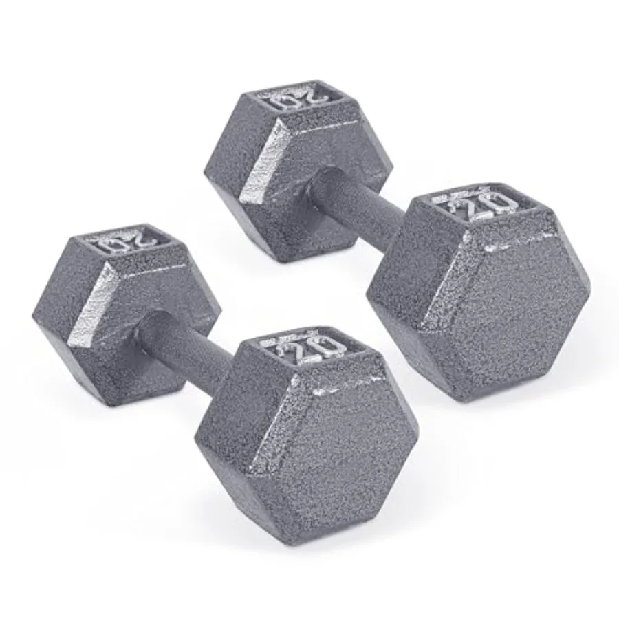 

Пара чугунных гантелей с шестигранной ручкой, 20 фунтов, для домашнего спортзала, силовых тренировок, черные, прочные, металлические, с нескользящим покрытием