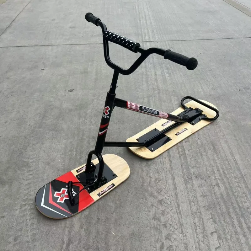 Adult Snow Sled With Thickened Aluminum Ski Board, Heavy Duty Aluminum Snow Sled Factory Direct Wholesale